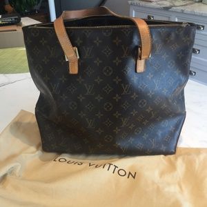 Authentic Louis Vuitton Monogram Cabas Mezzo Tote